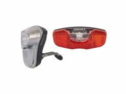 Smart Bike Smart 0,5 Watt + Baglygte Diode Lys – Lygtesæt – Inkl. Batterier
