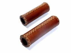 BikePartner – Håndtagsæt Med Comfort – 95/130mm – Brun Læder